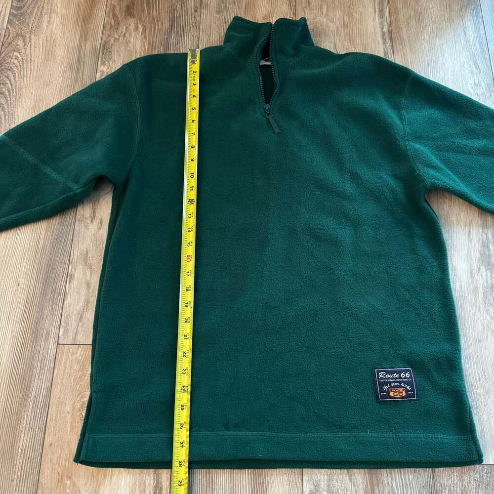 Vintage Route 66 green fleece pullover sweatshirt size Small - Picture 5 of 7